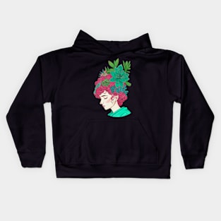 Grow positive thoughts | Pink Kids Hoodie